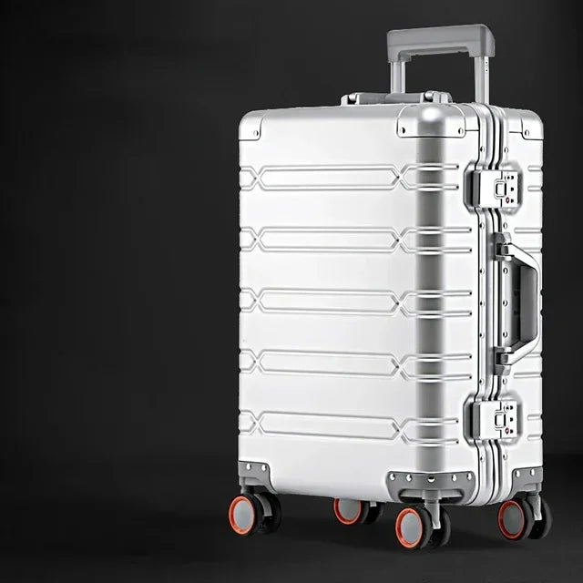 TravelTrolley Luggage 20‘’Carry-On Cabin Suitcase Travel Bags Rolling Luggage Aluminum-magnesium Alloy Travel Suitcase