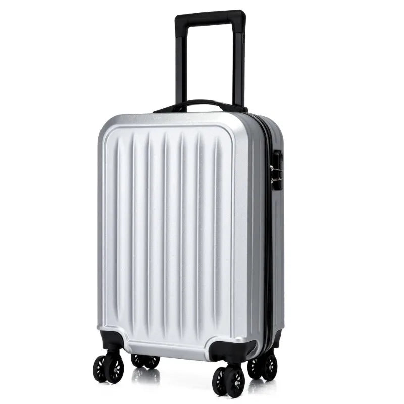 PC Suitcase Gift Trolley Case 20 Inch Children's Striped Simple Luggage Password Boarding Universal Wheel Leather Case
