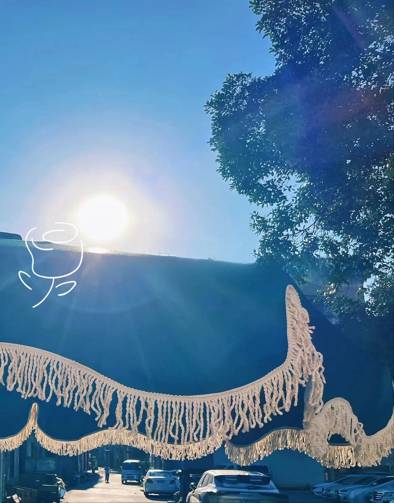 Outdoor Courtyard Umbrella Hotel Terrace Villa Umbrella Stall Shade Courtyard Umbrella Cafe Restaurant Courtyard Umbre