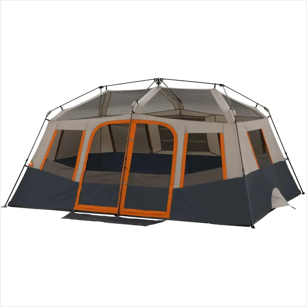 10-Person camping tents 14' x 10'  Instant Cabin Tent,Includes room divider to create 2-room tent  31.86 lbsCamping