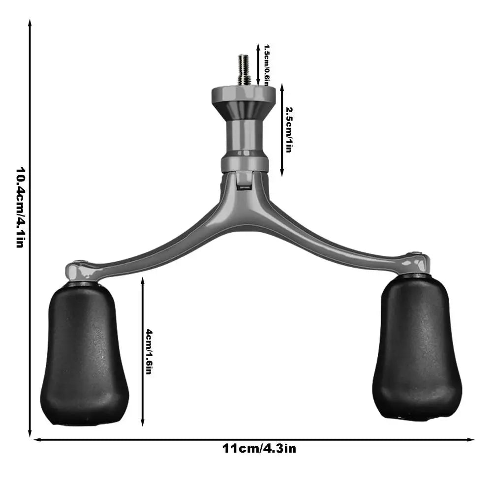 Screw-in Spinnings Reel Rocker Fishing Reel Crank Rock Arm Reel Double Knob Grip Fishing Reel Handle Grip Fishing Reel Accessory