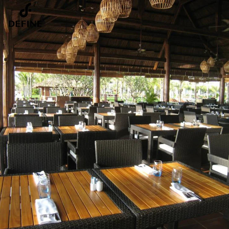 Hotel Restaurant Supplies Modern Custom Design Durable Dining Sets Full Set Restaurant Furniture