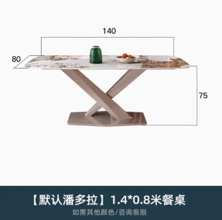 Modern Kitchen Dining Table Luxury Designer Rectangular Italian Table Restaurant Space Saving Tavoli Da Pranzo Home Furniture