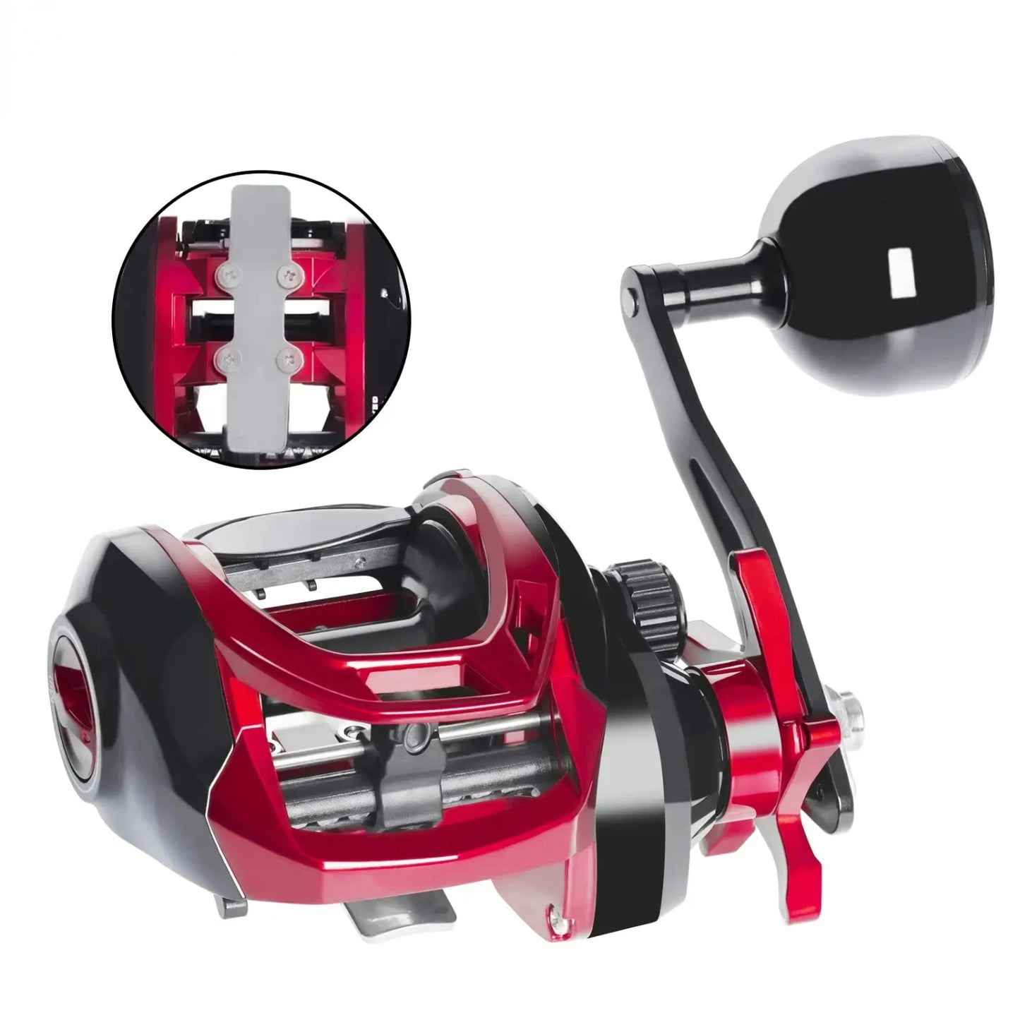 Sea Fishing Large Baitcasting Fishing Reel Saltwater Waterproof 6.3 1 15KG Drag Catfishing Trolling Metal Base