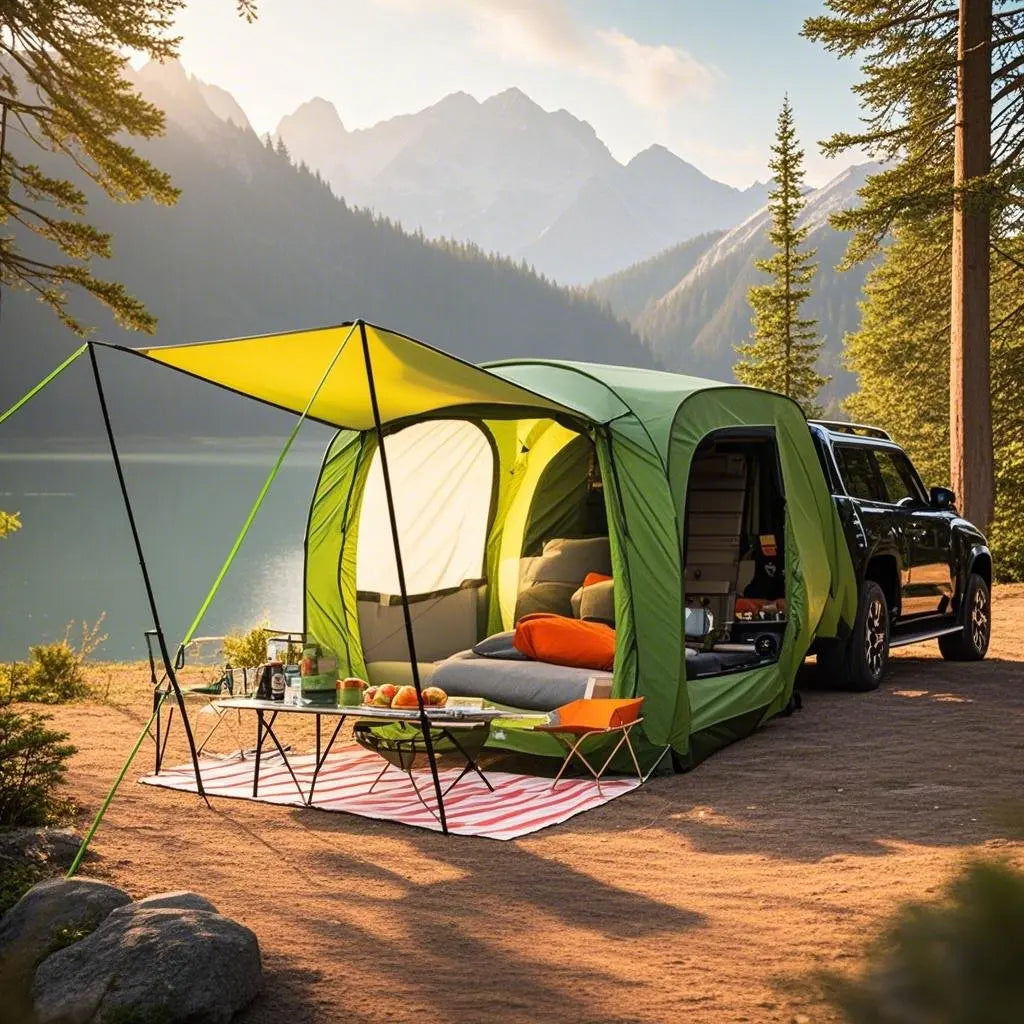 Car Rear Automatic Tent, Car Tailgate Tent,Pop Up Car Rear Tent, SUV Tents Car Tents for Campers Multipurpose Truck Tent