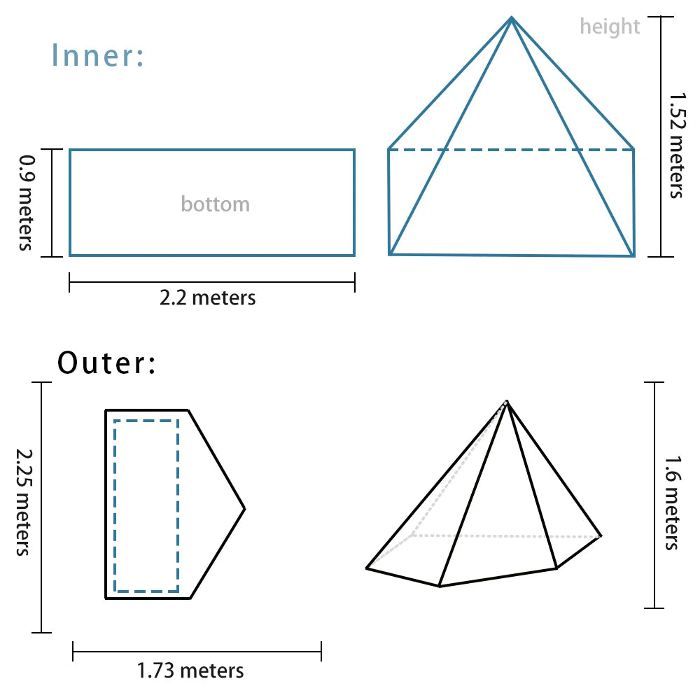 Solo Tent Ultralight Tipi Tent Outdoor Camping Light Pyramid Tent Portable Single Tent Waterproof Hiking Backpacking Trekking