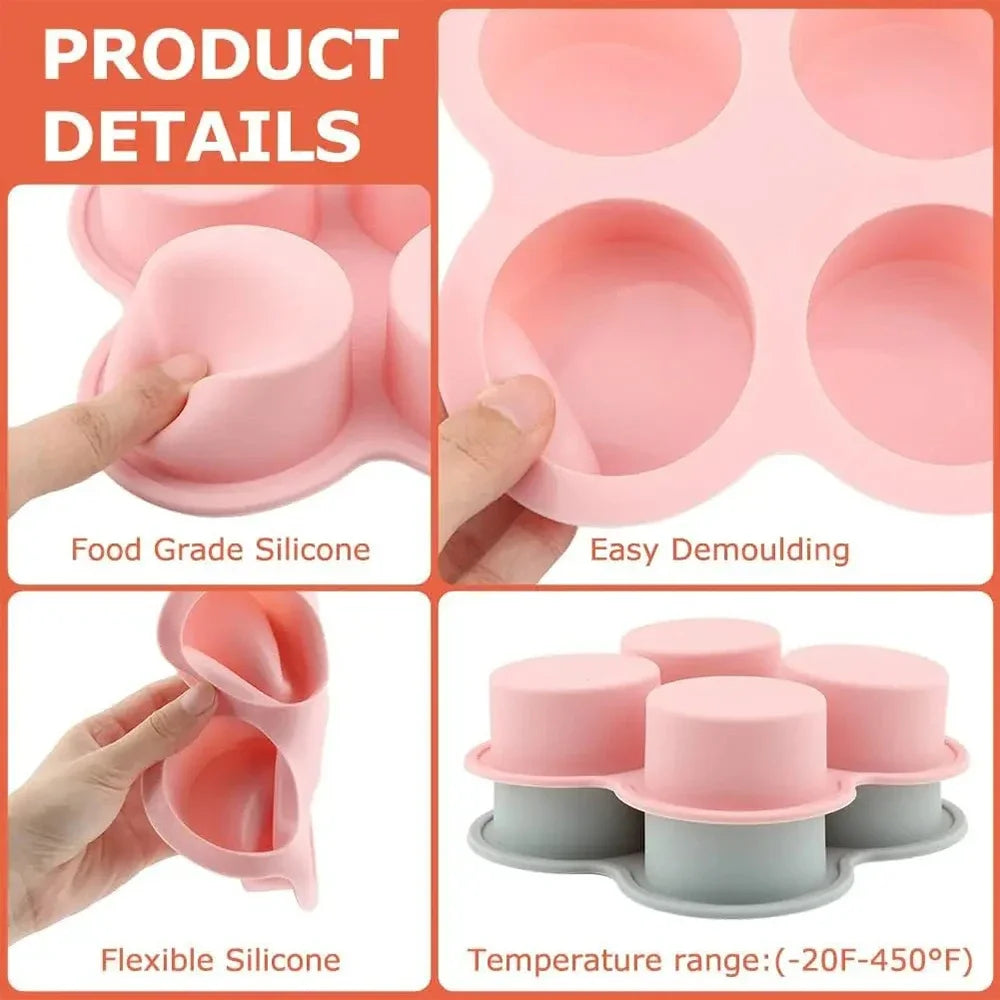 Reusable Silicone Air Fryer Egg Mold Non-Stick Cupcake Molds for Air Fryer Toaster Oven, Air Fryer Accessories for Baking