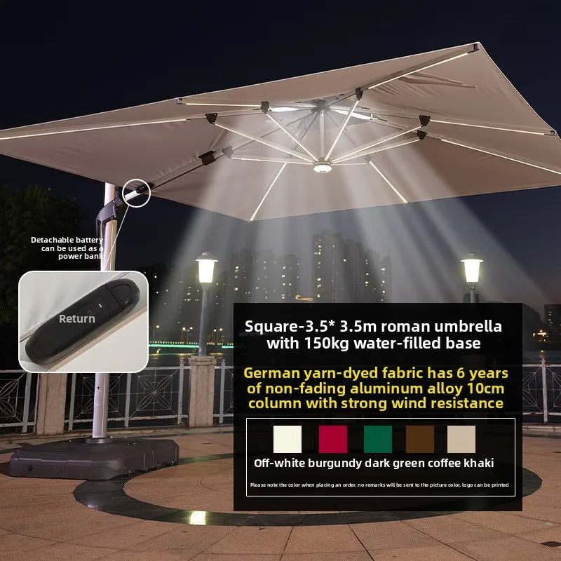 Hot Sale Garden Patio Umbrella Restaurant Cafe Hotel Luxury Outdoor Commercial Big Size Garden Parasol Rome Large Umbrella