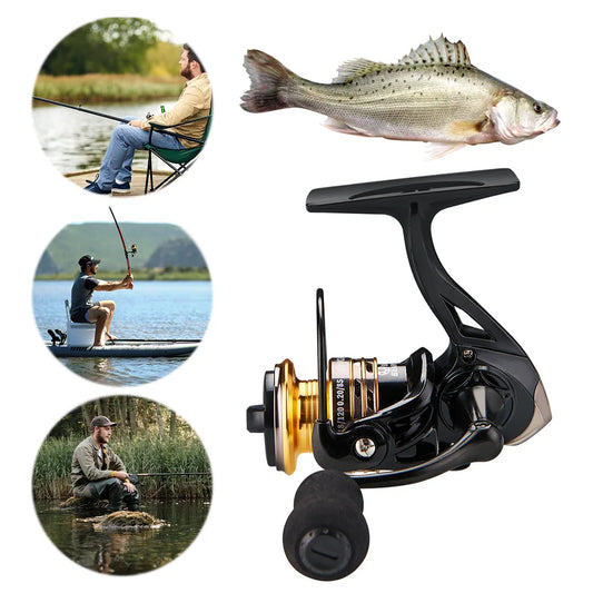Spinning Wheel Metal Spool Spinning Fishing Reel 4.8/1 Gear Ratio All Purpose Fishing Spinning Reel for Freshwater Saltwater