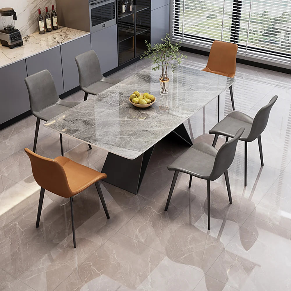 Nordic European Dining Table Italian Luxury Marble Minimalist Dining Table Nordic Modern Mesa De Comedor Home Furniture