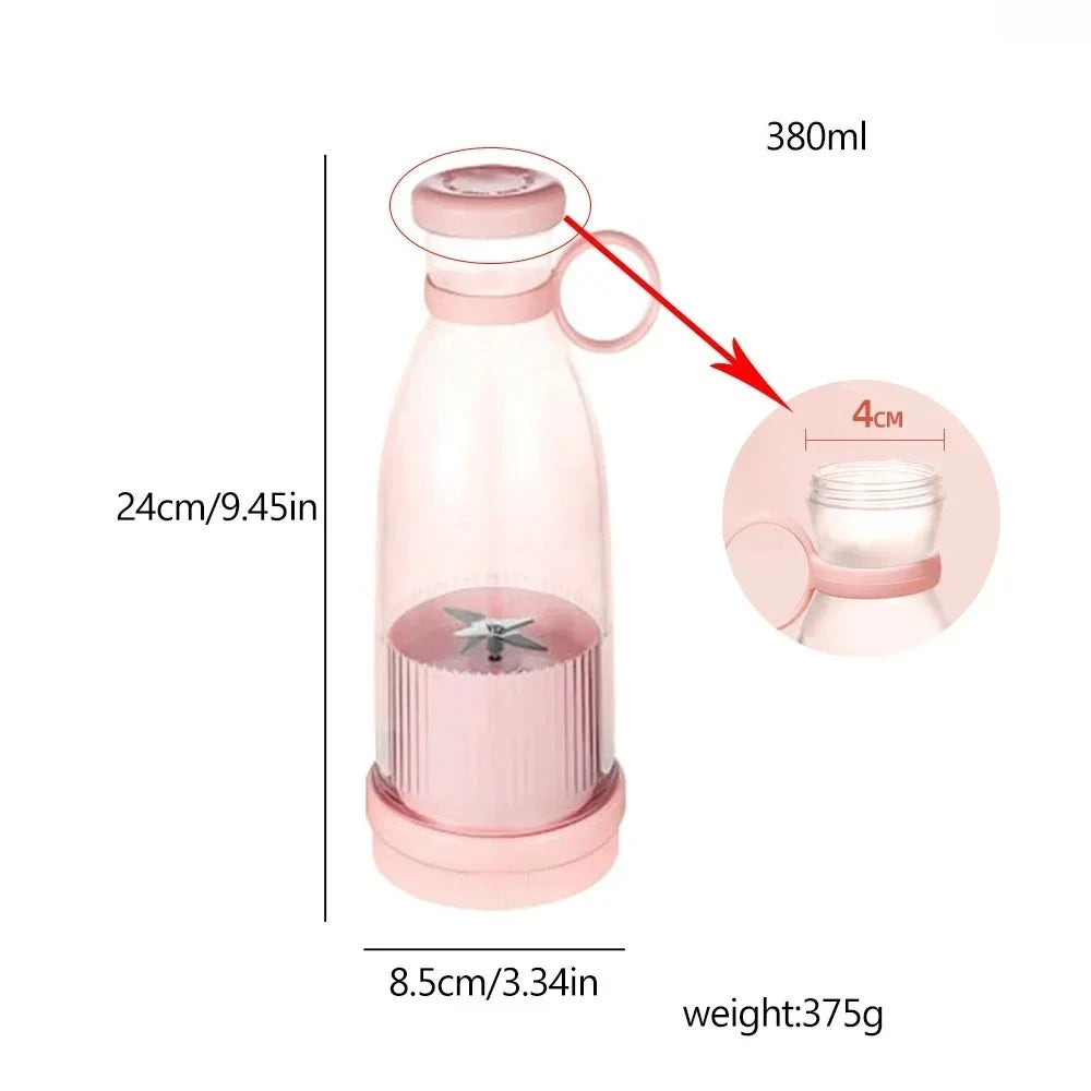 Electric Juicer Rechargeable Fresh Fruit Juicer USB Portable Juice Cup Handheld Smoothie Machine Mini Juice Blender Kitchen
