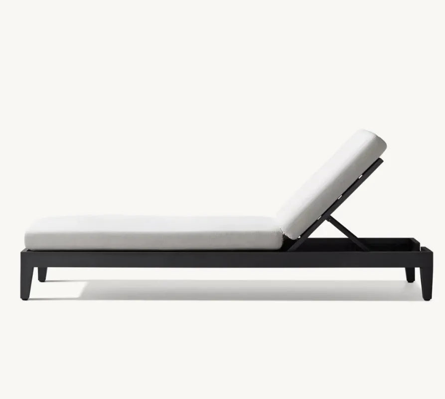 Aluminum Outdoor Furniture Patio Garden Sofa Outdoor Sunbed Single Chaise Lounge