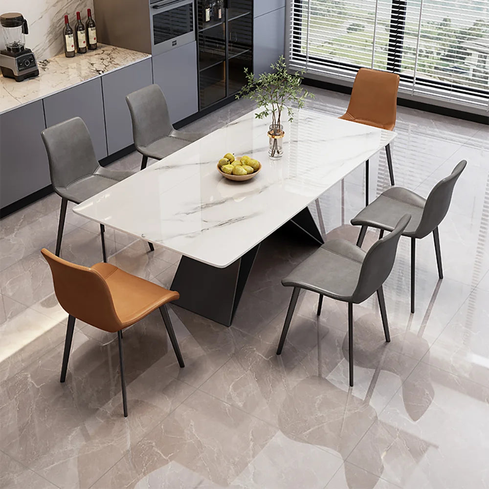 Nordic European Dining Table Italian Luxury Marble Minimalist Dining Table Nordic Modern Mesa De Comedor Home Furniture
