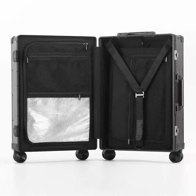 20″24″ Travel Suitcase Carbon Fiber Rolling luggage Carry-On Luggage Aluminum Frame Trolley Case With Wheels Business Boarding