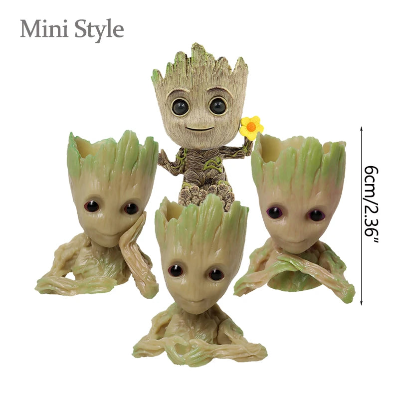 Modern Vases For Flowers Pot Groot Garden Pots Planters Anime Figurines Home Decoration Accessories Office Storage Pen Case