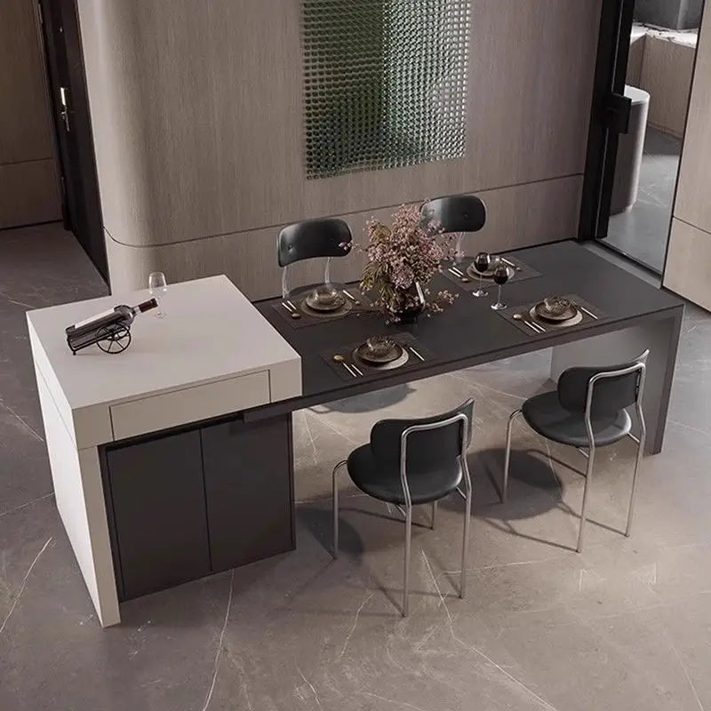 Extendable Living Room Dining Table Center Portable Rooms Lift Up Kitchen Islands Restaurant Simple Mesa Comedor Furniture