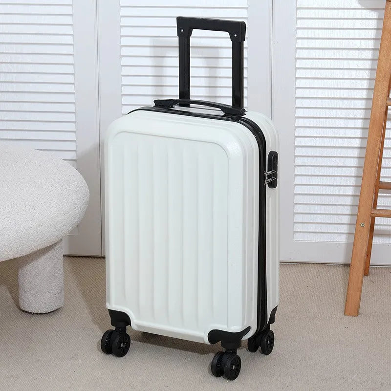 20 Inch Lightweight Hardshell Suitcase Large Capacity Sleek Solid Color Durable Trolley Case Travel Luggage for Adults
