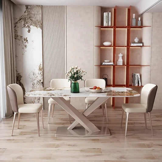 Modern Kitchen Dining Table Luxury Designer Rectangular Italian Table Restaurant Space Saving Tavoli Da Pranzo Home Furniture