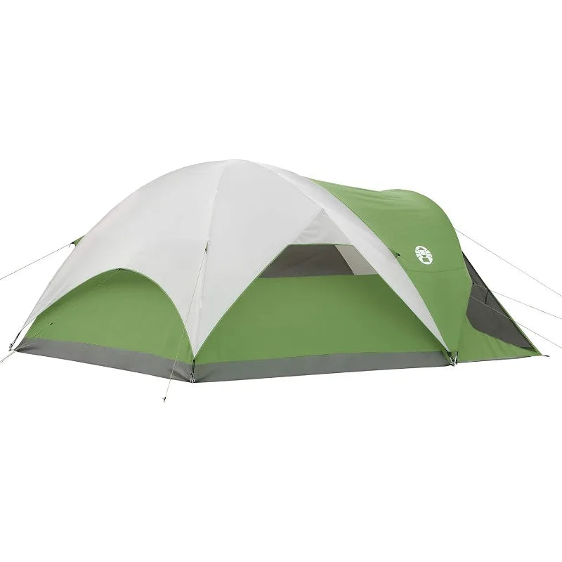 Coleman Evanston Screened Camping Tent, 6/8 Person Weatherproof Tent with Roomy Interior Includes Rainfly, Carry Bag