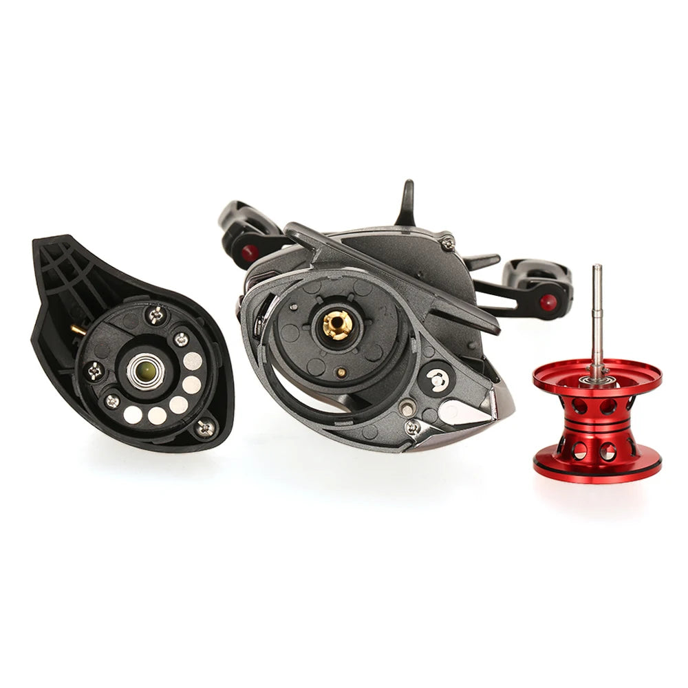 Lixada 12+1 Ball Bearings Baitcasting Reel Fishing Fly High Speed Fishing Reel with Magnetic Brake System
