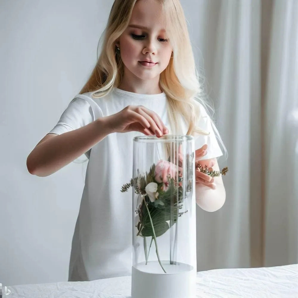 48 pieces set of transparent glass cylindrical vases for center decoration - floating candle vase holders of different sizes