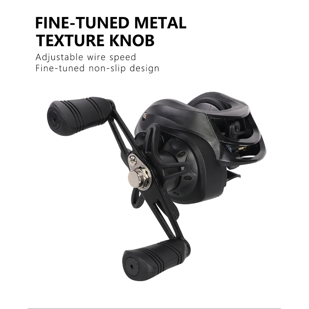 High Performance Baitcasting Reel 72 to 1 Gear Ratio 10kg Drag 18 Plus 1BB Ideal for Beginners Fishing Accessories