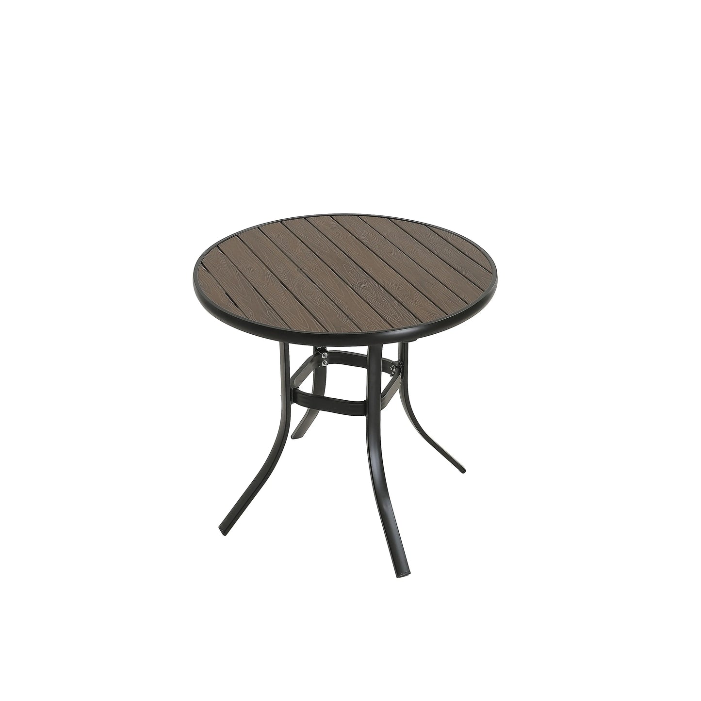 Modern Outdoor Garden Furniture Retro Round Table Outdoor Aluminum Plastic Wood Table Preservative Garden Table