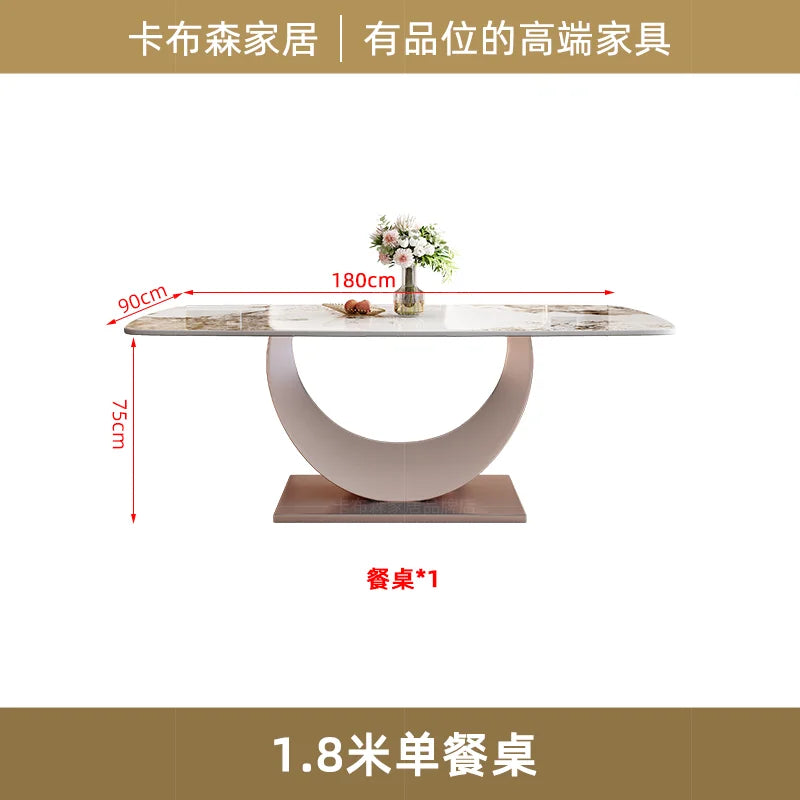 Italian Nordic Dining Table Simple Modern Decorate Luxury Dining Table Marble Minimalist Mesa De Comedor Home Furniture