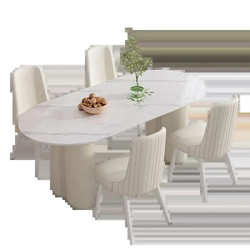 Italian Style Dining Table Oval Simple Nordic Wooden Design Dining Table Living Room Mesas De Comedor Garden Furniture Sets