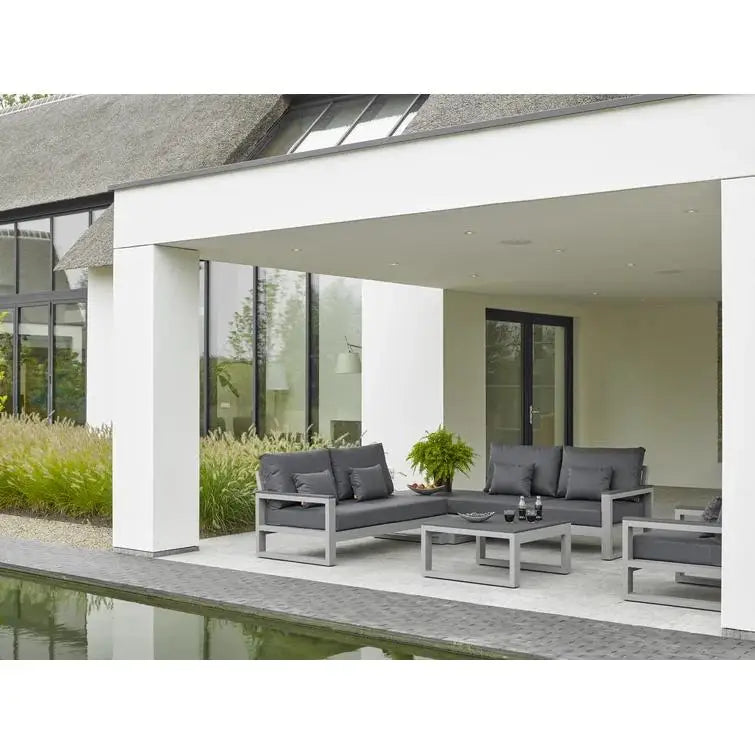 Metal Luxury Outdoor Aluminum Furniture Garden Waterproof Talk Set Terrace Simple Design Lounge Set Modern Patio Sofa