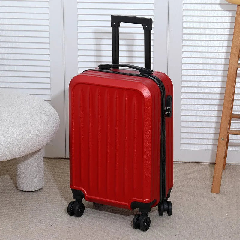 20 Inch Lightweight Hardshell Suitcase Large Capacity Sleek Solid Color Durable Trolley Case Travel Luggage for Adults