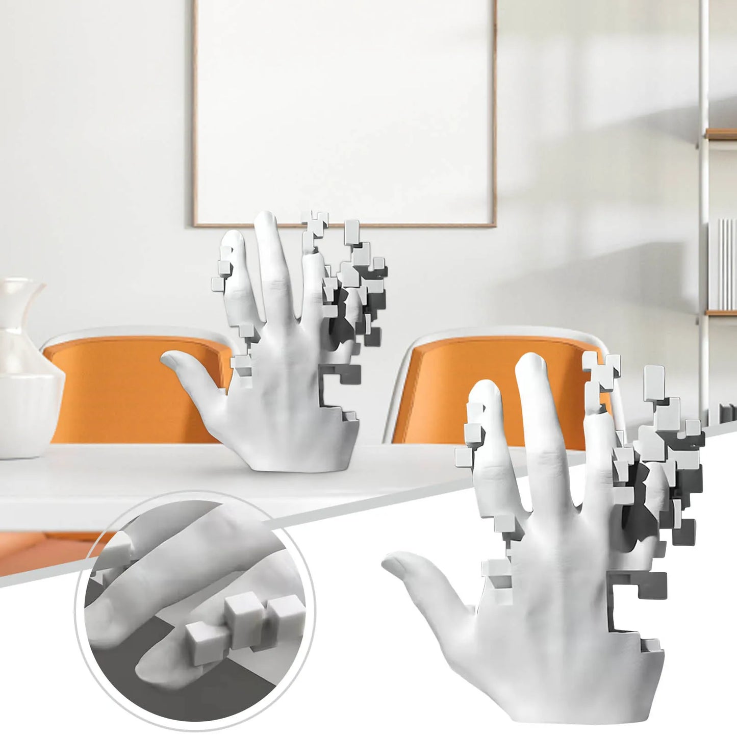 Resin Hand Statue Home Decor Abstract Sculptures Home Decorations Living Room Decor