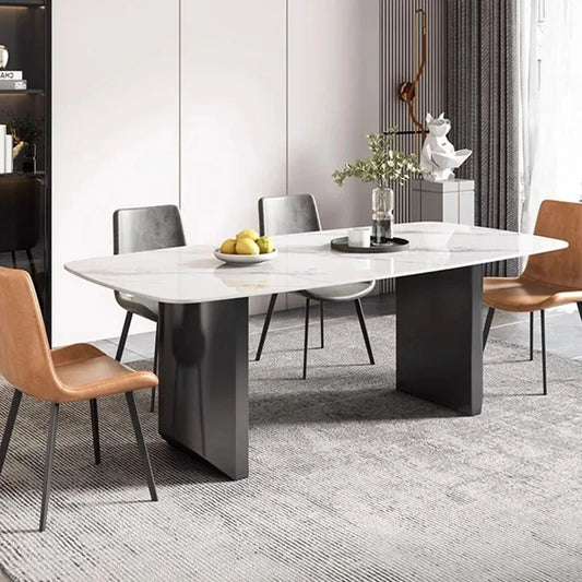 Simple Nordic Dining Table Rectangle Beauty Comfy Home Style Dining Table Marble Minimalist Mesas De Jantar Home Furniture