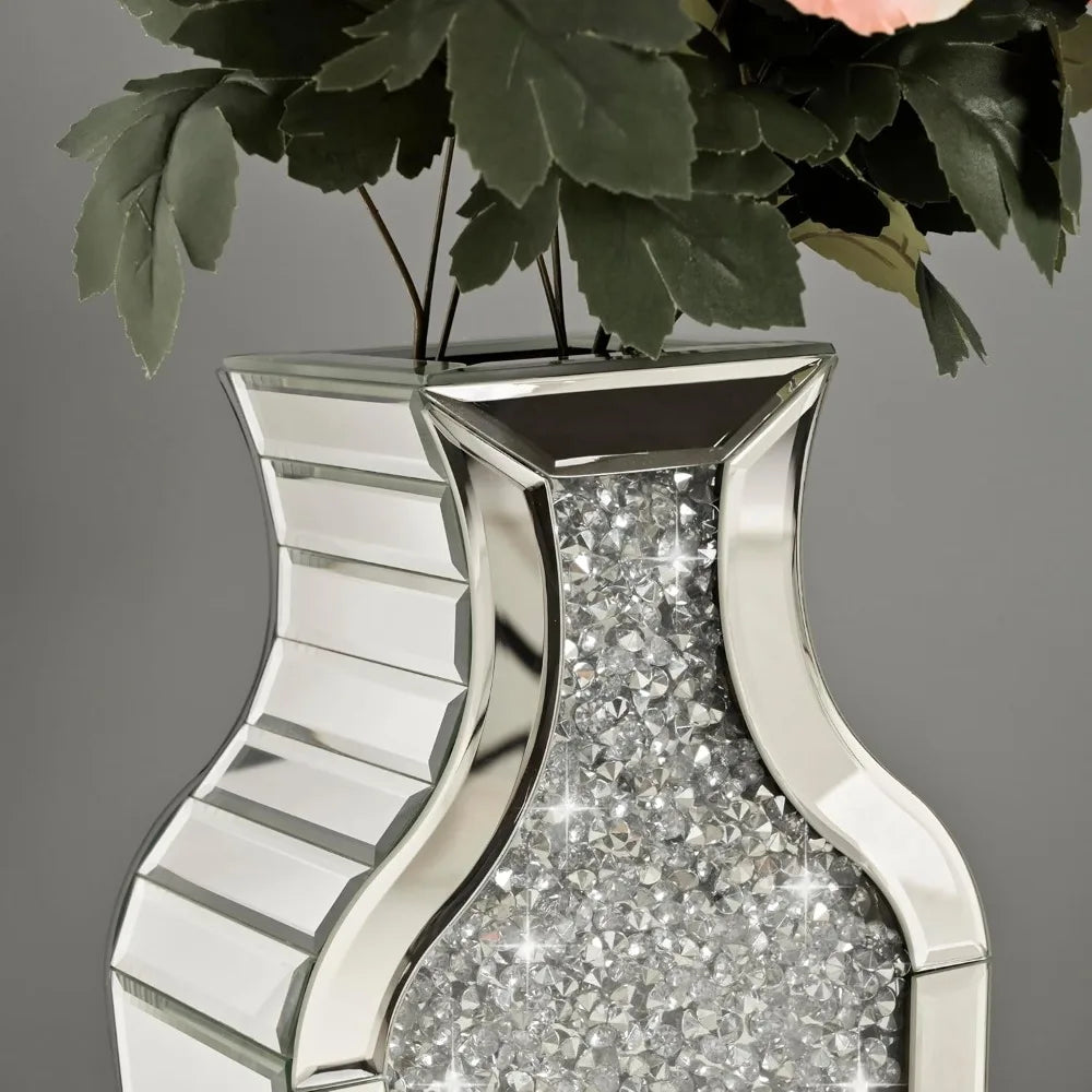 Crushed Diamond Floor Vase Large Vases for Decor Living Room Floor, Luxury Container for Dried Flower Arrangements Decor