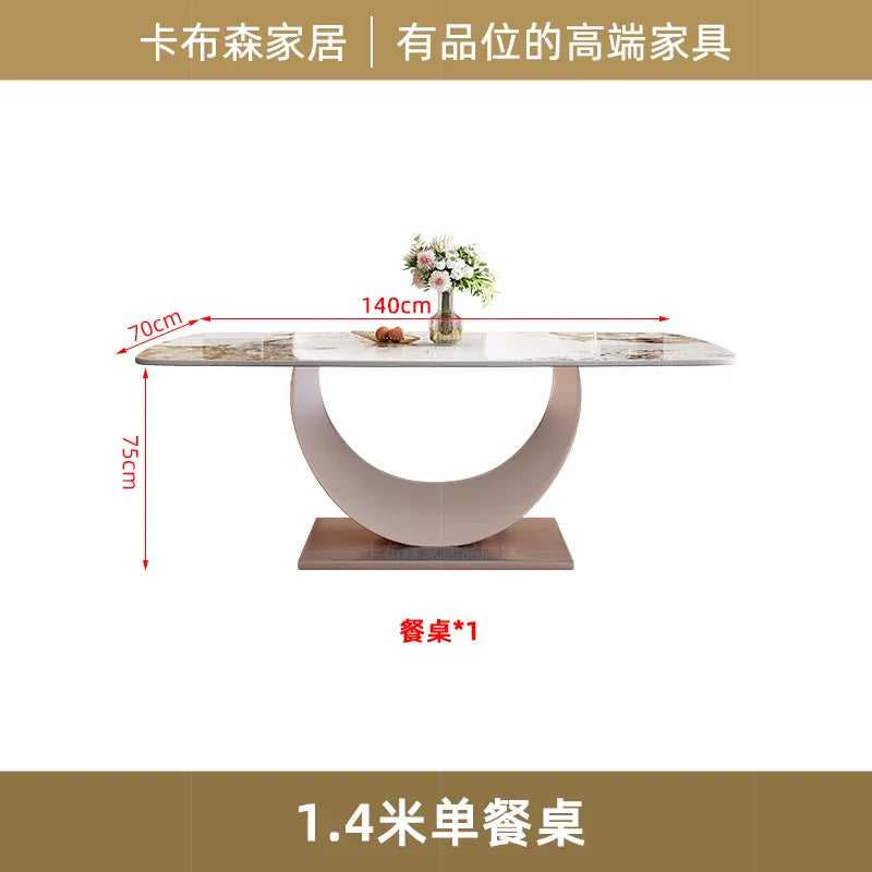Italian Nordic Dining Table Simple Modern Decorate Luxury Dining Table Marble Minimalist Mesa De Comedor Home Furniture
