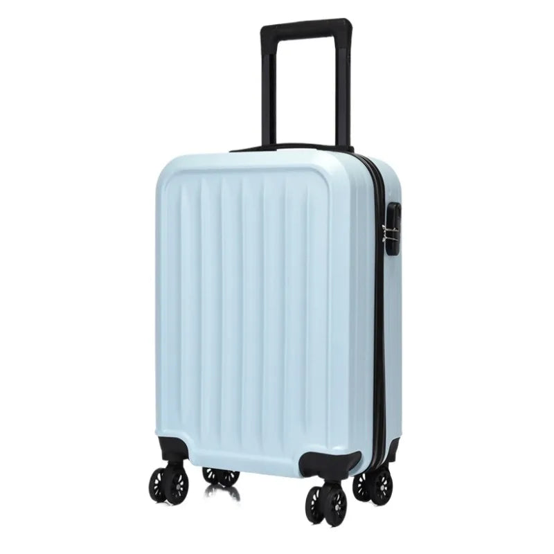 PC Suitcase Gift Trolley Case 20 Inch Children's Striped Simple Luggage Password Boarding Universal Wheel Leather Case