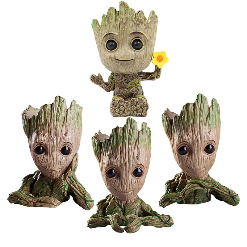 Modern Vases For Flowers Pot Groot Garden Pots Planters Anime Figurines Home Decoration Accessories Office Storage Pen Case