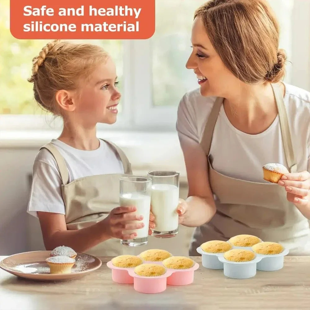 Reusable Silicone Air Fryer Egg Mold Non-Stick Cupcake Molds for Air Fryer Toaster Oven, Air Fryer Accessories for Baking