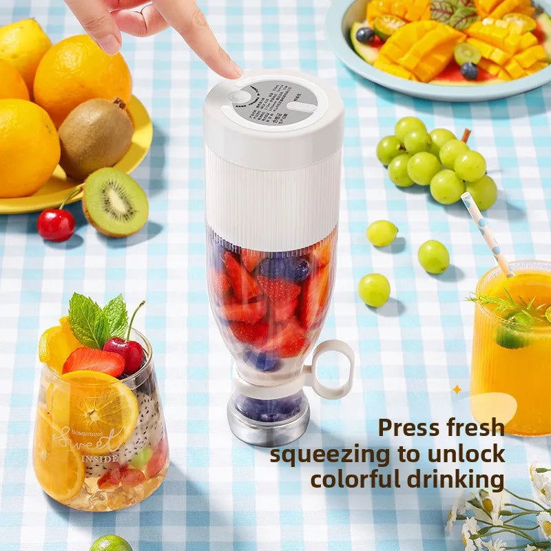 Electric Juicer Rechargeable Fresh Fruit Juicer USB Portable Juice Cup Handheld Smoothie Machine Mini Juice Blender Kitchen