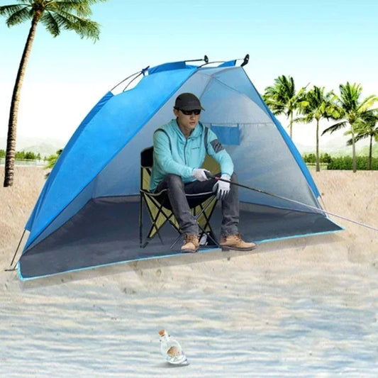 NEW Outdoor Portable Beach Sunshade Tent Fishing Trip Camping Tent Rain Proof Sun Proof and Space Saving for Convenient Storage