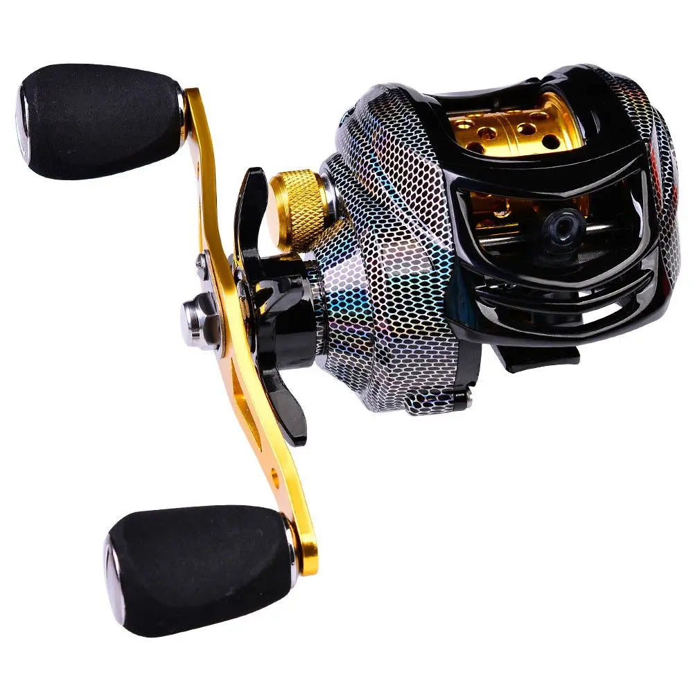 Carp Fishing Accessories Right Hand 7.2:1 Carbon Fiber Baitcasting Reel 10KG Max Drag Spinning Reel Fishing Wheel