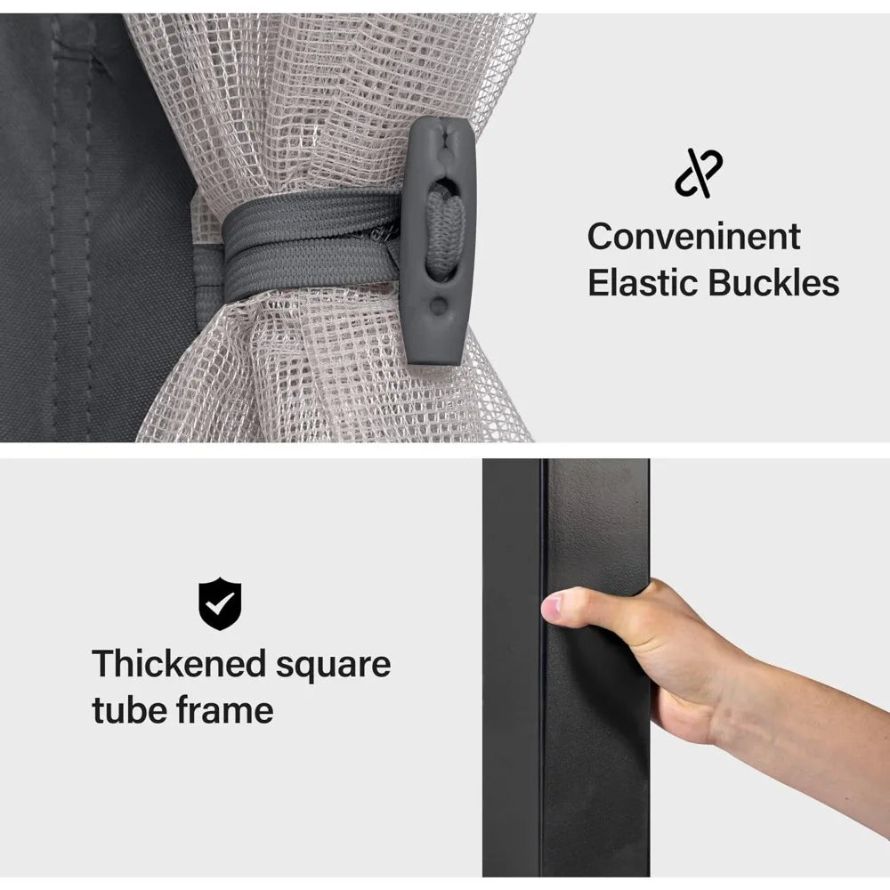 Outdoor Patio Gazebo 10'x10' with Expansion Bolts, Heavy Duty Gazebos Shelter Party Tent with Double Roofs, Mosquito Nettings a