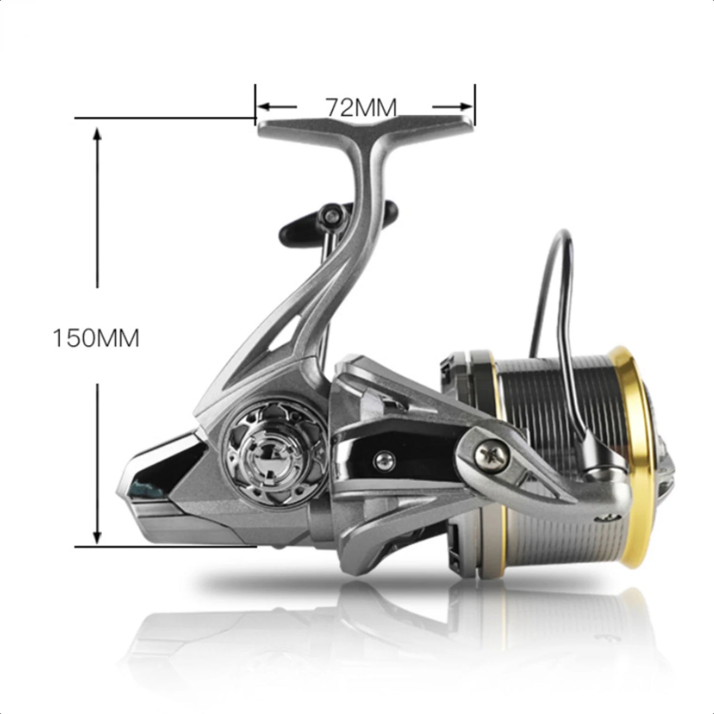 8000 9000 10000 12000 14000 Series Long Casting Spinning Wheel 17+1BB Aluminum Alloy Spool 4.8 1 High Speed Fishing Reel Samolla