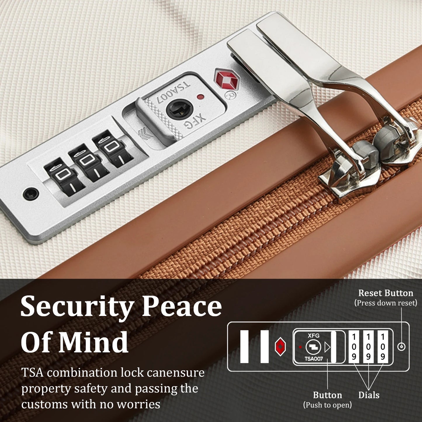 imiomo Travel Luggage Sets, Hard Shell Lightweight Carry on Suitcase with Travel Bag, TSA Lock, Durable Silent Spinner Wheels