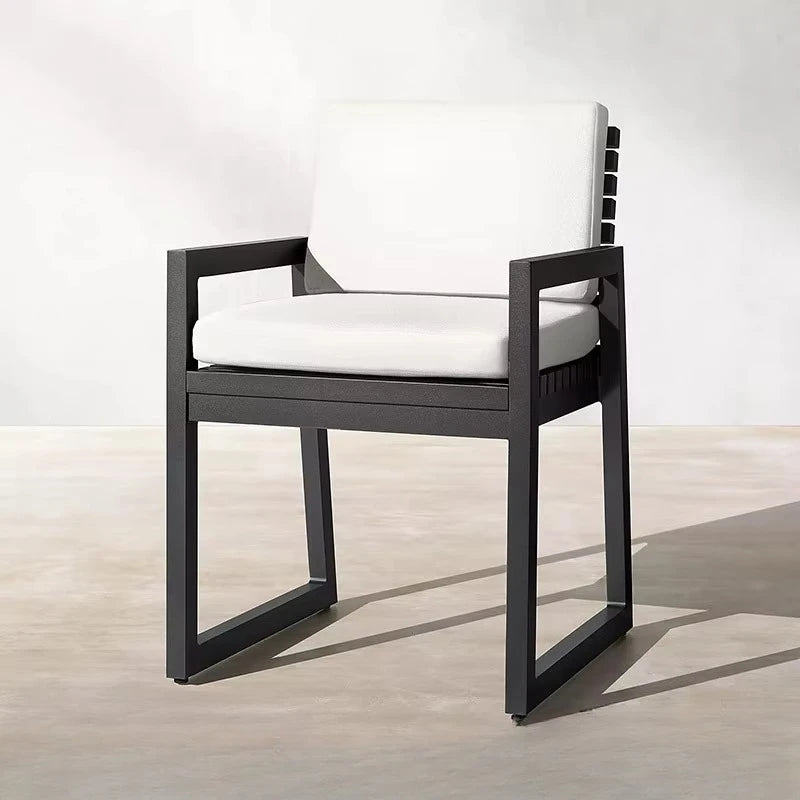 Outdoor Dining Table Set，Stainless Steel, Waterproof and Sunscreen，Suitable for Small Outdoor Gardens