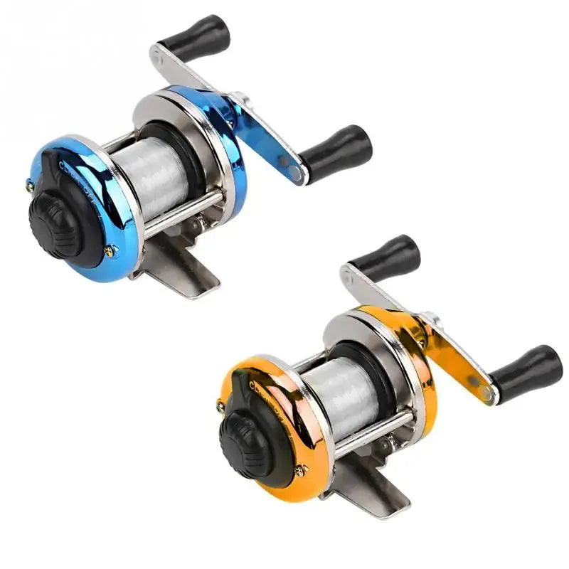 Mini Metal/Plasticl Drum Fishing wheel Portable Winter Ice Fishing Reel Wheel with Wire Outdoor Tackle fishing Accessories Fish
