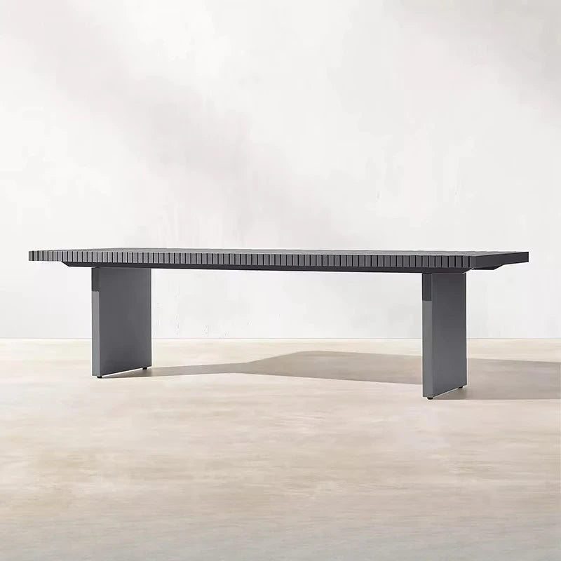 Outdoor Dining Table Set，Stainless Steel, Waterproof and Sunscreen，Suitable for Small Outdoor Gardens