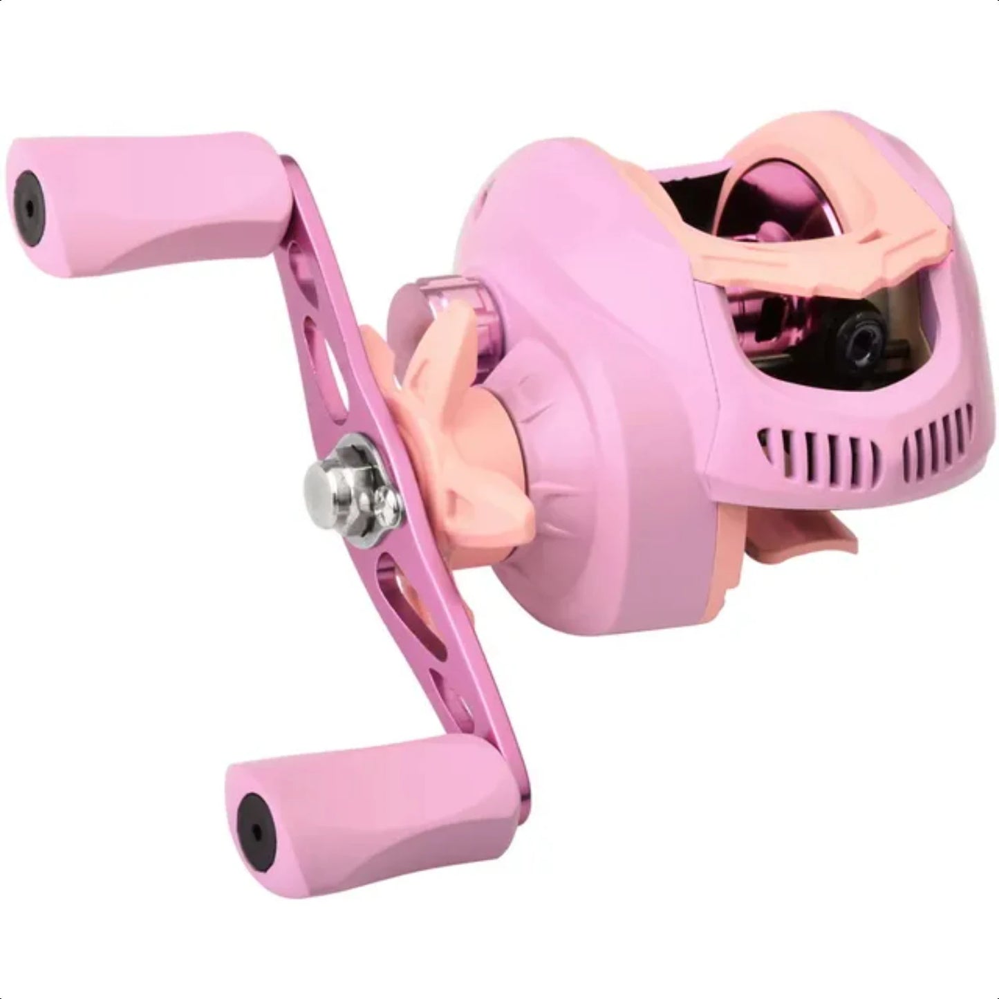 Ultra Light Pink Left/Right Handed Brake System Baitcasting Fishing Reel with Gear Ratio 7.2:1