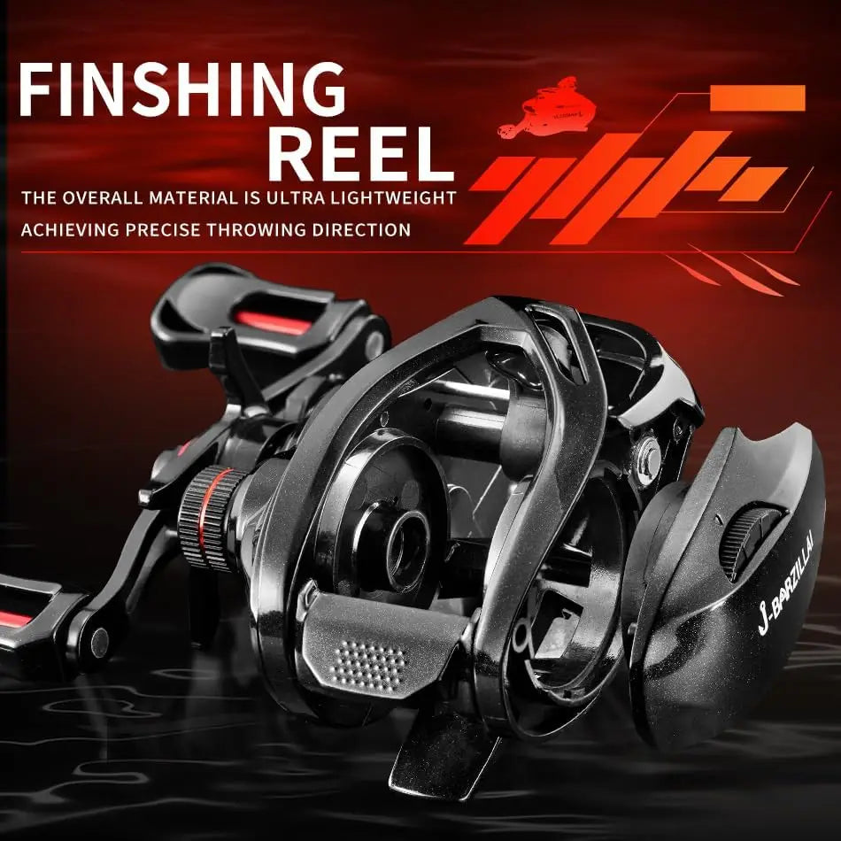 PL 7.2R 17.6LB Lightweight Nylon Baitcasting Reel 2024 Innovation Magnetic Brake Left/Right for All Anglers