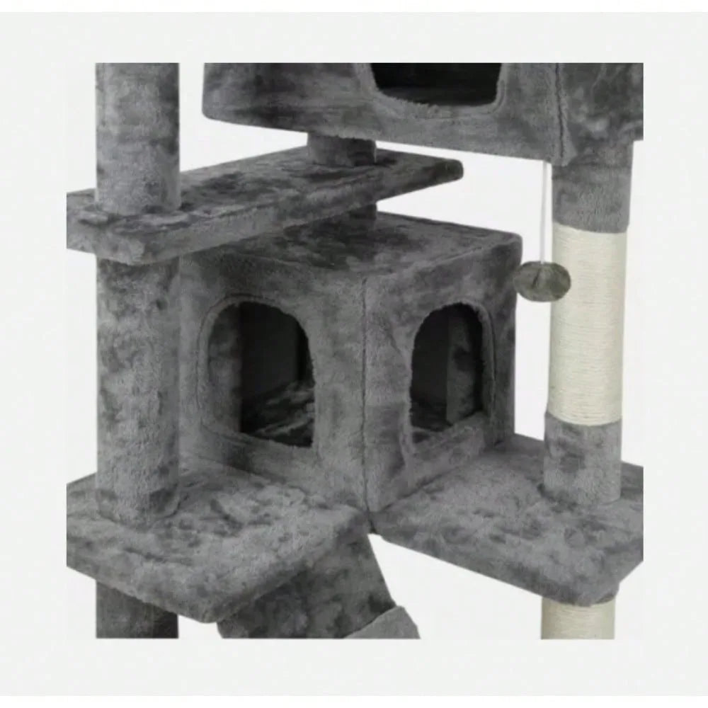 Cat Tree Tower 55" Activity Center Large Playing House Condo For Rest